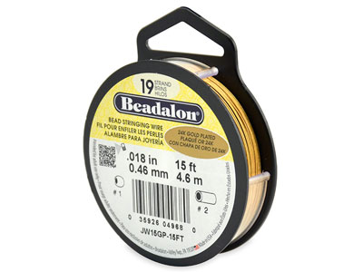 Alambre De Acero Trenzado Con Revestimiento De Nailon De 19 Hebras De Beadalon, 0,46mm, Carrete De 4,6 M