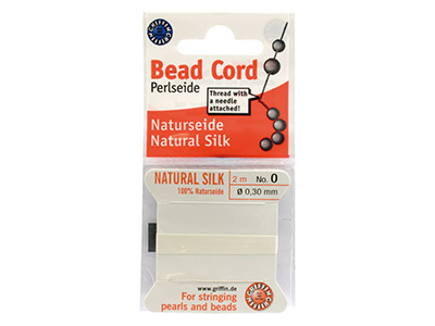 Hilo De Seda Natural Griffin Nº 0, Blanco, 0,30 mm, 2 Metros - Imagen Estandar - 2