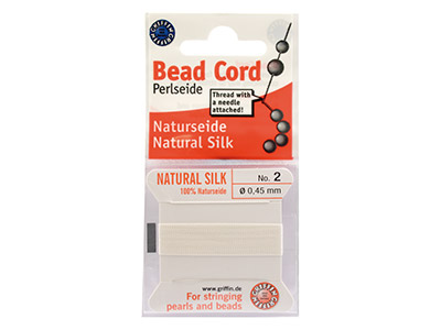 Hilo De Seda Natural Griffin Nº 2, Blanco, 0,45 mm, 2 Metros - Imagen Estandar - 2