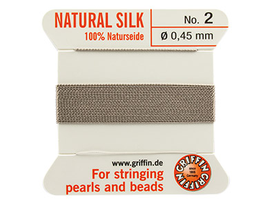 Hilo De Seda Natural Griffin Nº 2, Gris, 0,45 mm, 2 Metros - Imagen Estandar - 1