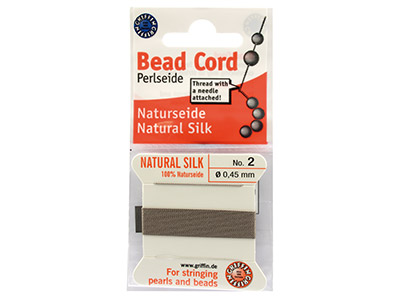Hilo De Seda Natural Griffin Nº 2, Gris, 0,45 mm, 2 Metros - Imagen Estandar - 2