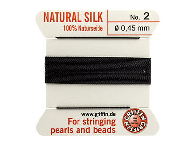 Hilo De Seda Natural Griffin Nº 2, Negro, 0,45 mm, 2 Metros - Imagen Estandar - 1