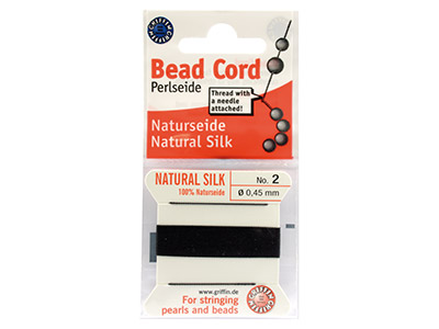Hilo De Seda Natural Griffin Nº 2, Negro, 0,45 mm, 2 Metros - Imagen Estandar - 2
