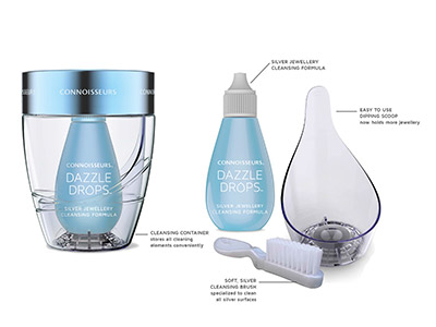 Kit De Limpieza De Plata Dazzledrops, Connoisseurs®, Botella De 30 ml - Imagen Estandar - 3