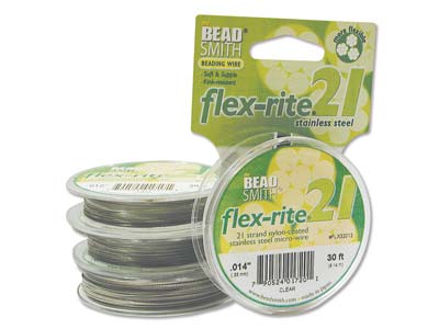 Beadsmith Flexrite, 21 Strand, Clear, 0.36mm, 9.1m - Imagen Estandar - 3