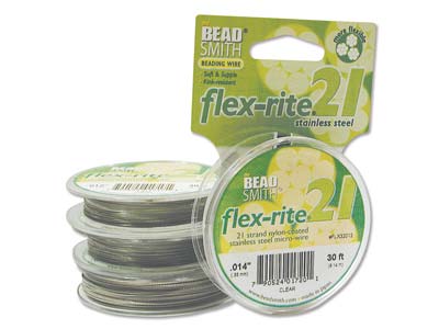 Alambre Flexrite De 21 Hilos, 0,36 mm, Transparente, 9,14 Metros, Beadsmith - Imagen Estandar - 3