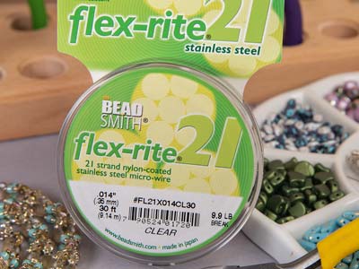 Alambre Flexrite De 21 Hilos, 0,36 mm, Transparente, 9,14 Metros, Beadsmith - Imagen Estandar - 8