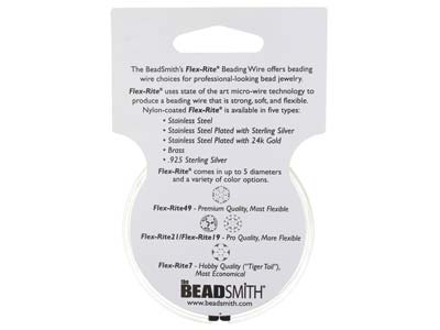 Beadsmith Flexrite, 49 Strand, Clear, 0.45mm, 9.1m - Imagen Estandar - 4