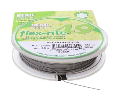 Beadsmith Flexrite, 49 Strand, Clear, 0.45mm, 9.1m - Imagen Estandar - 5