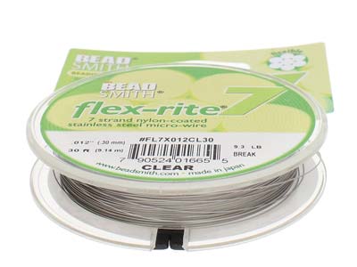 Hilo Flexrite De 7 Hebras, 0,30 Mm,transparent, 9,14 Metros, Beadsmit H - Imagen Estandar - 4