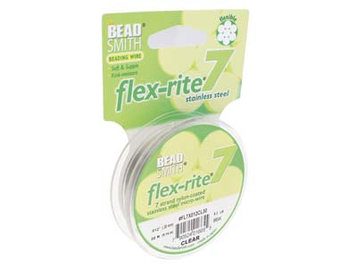 Hilo Flexrite De 7 Hebras, 0,30 Mm,transparent, 9,14 Metros, Beadsmit H - Imagen Estandar - 6