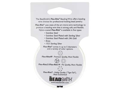 Hilo Flexrite De 7 Hebras, 0,30 Mm,transparent, 9,14 Metros, Beadsmit H - Imagen Estandar - 10