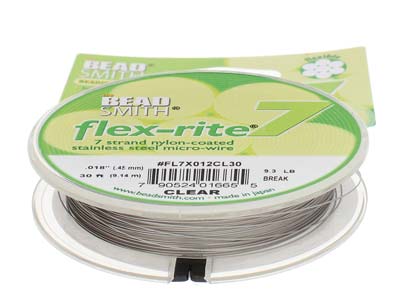 Hilo Flexrite De 7 Hebras, 0,30 Mm,transparente, 9,14 Metros, Beadsmi Th - Imagen Estandar - 4