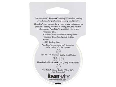 Hilo Flexrite De 7 Hebras, 0,30 Mm,transparente, 9,14 Metros, Beadsmi Th - Imagen Estandar - 10