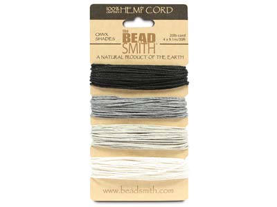 Hilo De Cáñamo Beadsmith, Ónix, 1 mm, 4 Colores X 9,10 Metros - Imagen Estandar - 1