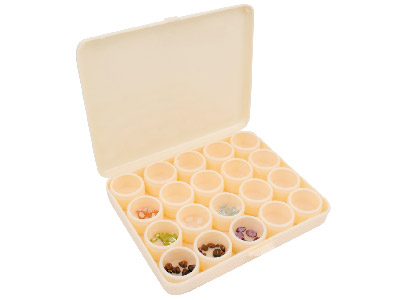 Caja De Almacenamiento 20 Compartimentos, 17 X 13,8 X 2,5cm, Plástico