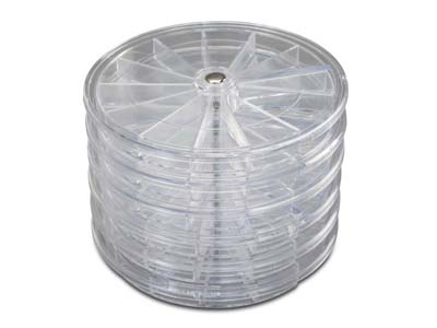 Beadsmith Keeper Spinner Stackable Round Containers Pk 6 - Imagen Estandar - 2