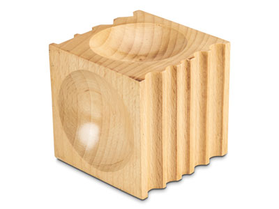 Wooden Forming And Dapping Block With Half Round, Rectanglar, Triangular & Round Concave Grooves - Imagen Estandar - 2
