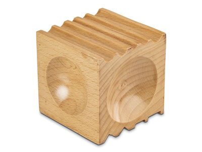 Wooden Forming And Dapping Block With Half Round, Rectanglar, Triangular & Round Concave Grooves - Imagen Estandar - 3