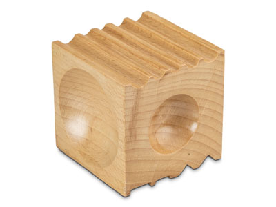 Wooden Forming And Dapping Block With Half Round, Rectanglar, Triangular & Round Concave Grooves - Imagen Estandar - 4