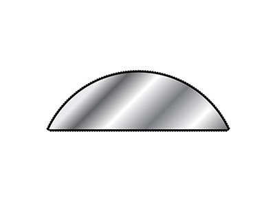 Lima Semicircular, 200 mm, Grano Ligero - Imagen Estandar - 2