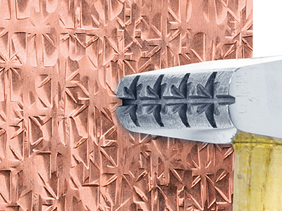 Martillo Para Texturizar, Motivos De Hachuras Y Estrellas. - Imagen Estandar - 3