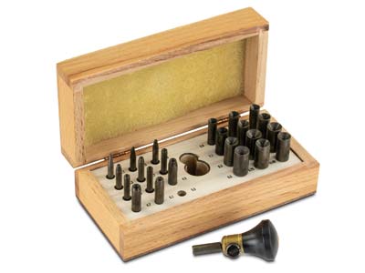 Punzón-De-Engaste-En-Bisel,-Juego--De-24