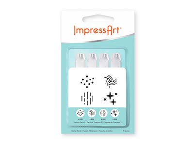 Juego De Sellos Impressart Texture Series 3 De 6mm, Pack De 4 - Imagen Estandar - 2