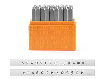 Juego De Sellos De Letras Maysculas Basic Bridgette Impressart, 3 MM