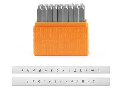 Juego De Sellos De Letras Minsculas Basic Bridgette Impressart, 3 MM