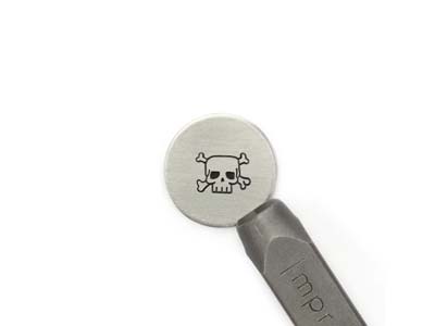 Impressart Signature Skull And Crossbones Design Stamp 6mm - Imagen Estandar - 1