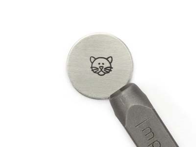 Impressart Signature Cat Face Design Stamp 6mm - Imagen Estandar - 1