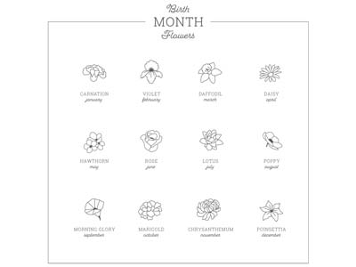 Juego De Punzones Impressart Signature De 12 Piezas Con Diseño De Flores De Nacimiento, 4 mm - Imagen Estandar - 2