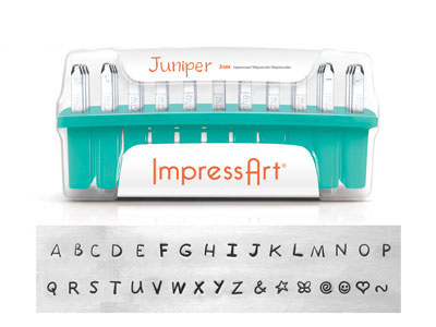 Sellos Impressart Juniper Con Letras En Maysculas Set De Sellos De Letras 3 MM