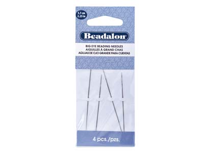 Agujas De Ojo Grande Para Abalorios Beadalon, 5,7cm / 2,25 