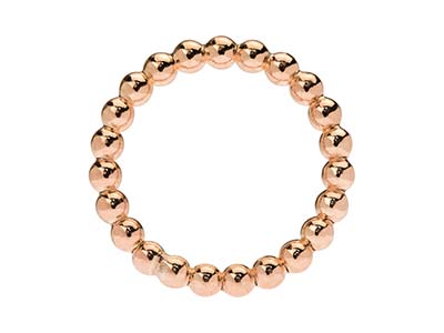 Anillo Perlas 3 mm, Gold Filled De Color Rosa, Tamaño 50 - Imagen Estandar - 3