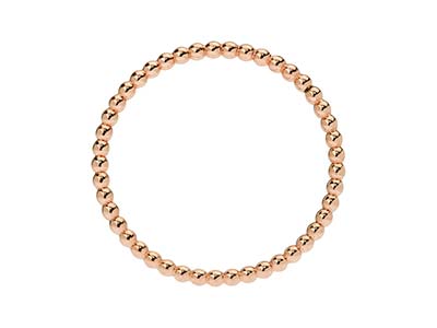 Anillo Con Cuentas De Bola 1,50 mm,gold Filled Rosa, Tamaño 51 - Imagen Estandar - 3