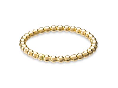 Anillo Perlado De Bolas De 2mm, Gold Filled, Tamaño 4950