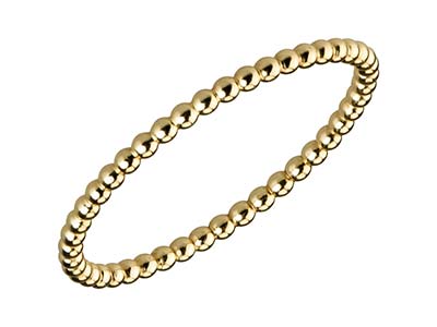 Anillo Con Cuentas De Bolas De 1,50 mm, Gold Filled, Tamaño 59 - Imagen Estandar - 2