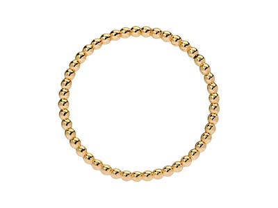 Anillo Con Cuentas De Bolas De 1,50 mm, Gold Filled, Tamaño 59 - Imagen Estandar - 3
