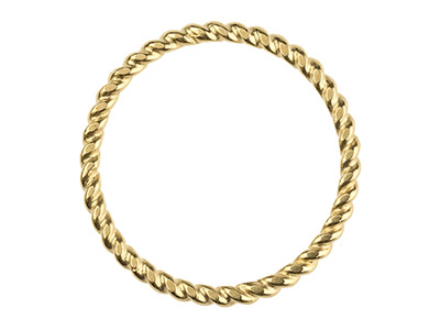 Anillo Retorcido 1,60 mm, Oro Amarillo De 9 Quilates, Talla De Anillo 55 - Imagen Estandar - 2