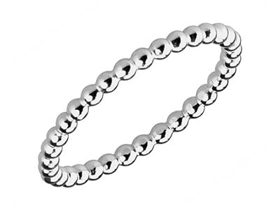 Anillo Perlado De Perla De 2 mm, Plata 925, Tamaño 52 - Imagen Estandar - 2