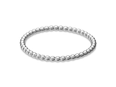 Anillo Perlado 1,50 Mm, Plata 925, Tamaño 58