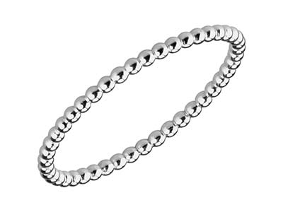 Anillo Perlado 1,50 Mm, Plata 925, Tamaño 61 - Imagen Estandar - 2