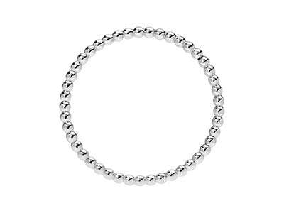 Anillo Perlado 1,50 Mm, Plata 925, Tamaño 61 - Imagen Estandar - 3