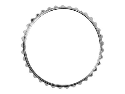 Anillo Con Motivos Piramidales De 3 mm, Plata 925, Tamaño 50 - Imagen Estandar - 2
