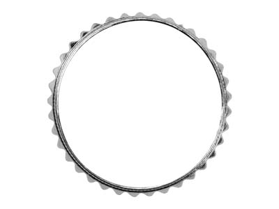 Anillo Con Motivos Piramidales De 3 mm, Plata 925, Tamaño 55 - Imagen Estandar - 2