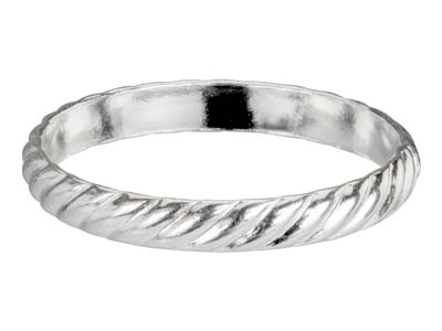 Anillo Motivo De Espiral, 3mm, Plata 925, Tamaño 50