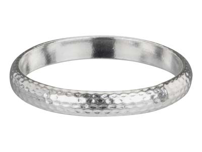 St Sil Hammered Ring 3mm Size M