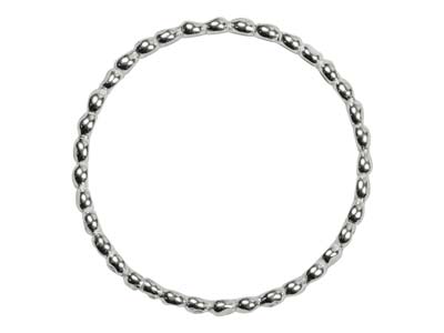 Anillo De Banda Con Diseño De Perlas Planas 1,50 mm, Plata 925, Tamaño50 - Imagen Estandar - 2